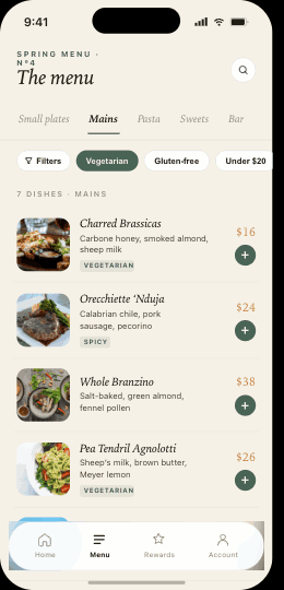 Aura menu